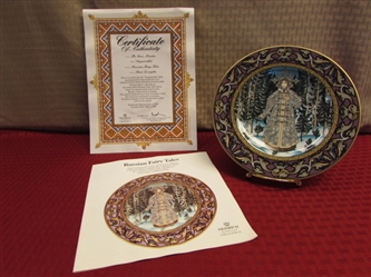 LIMITED EDITION COLLECTIBLE PORCELAIN PLATE - RUSSIAN FAIRY TALES "THE SNOW MAIDEN" 