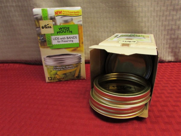CAN WHAT YOU GROW!  LOADS OF CANNING SUPPLIES - NEW & USED JARS, LIDS, BANDS, CHEESE CLOTH & MORE