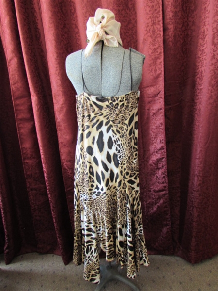 TWO NEW SUMMER DRESSES FROM NEWPORT NEWS - CLASSY ANIMAL PRINT & COOL & CASUAL STRIPES