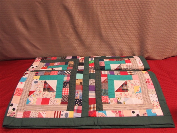 TWO PRETTY HAND MADE QUILTS - VERY NICE!