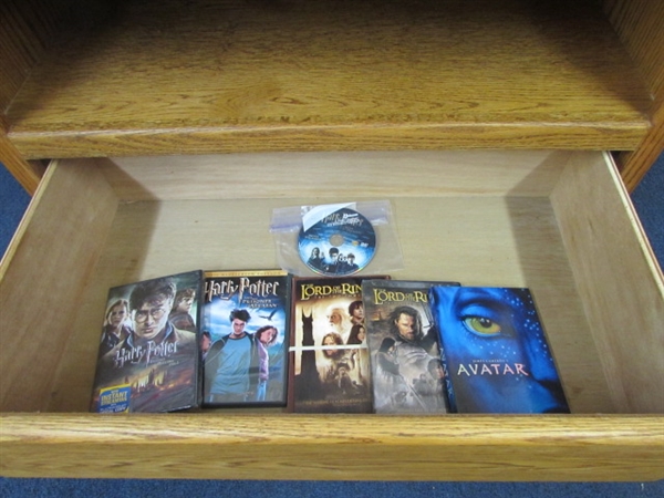 TV STAND, STORAGE & 6 AWESOME DVDs!!