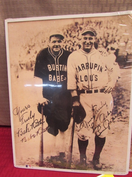 THE BABE!  TWO SIGNED POSTERS OF BABE RUTH & SPECIAL CALENDAR