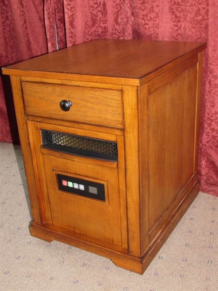 IT'S A HEATER!  IT'S A SIDE TABLE!  IT'S BOTH!!  TWINS STAR MOVEABLE HEATER 