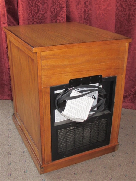 IT'S A HEATER!  IT'S A SIDE TABLE!  IT'S BOTH!!  TWINS STAR MOVEABLE HEATER 