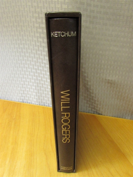 WILL ROGERS THE MAN AND HIS TIMES KETCHUM 1973 SLIP COVER HARDBACK
