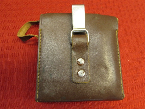 HANDY MONARCH OHM METER IN LEATHER CASE WITH CONNECTORS