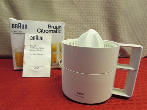 HANDY KITCHEN GADGETS!  BRAUN CITROMATIC JUICER, ULTIMATE SUPER SLICER & GLASS COOK'S THERMOMETER