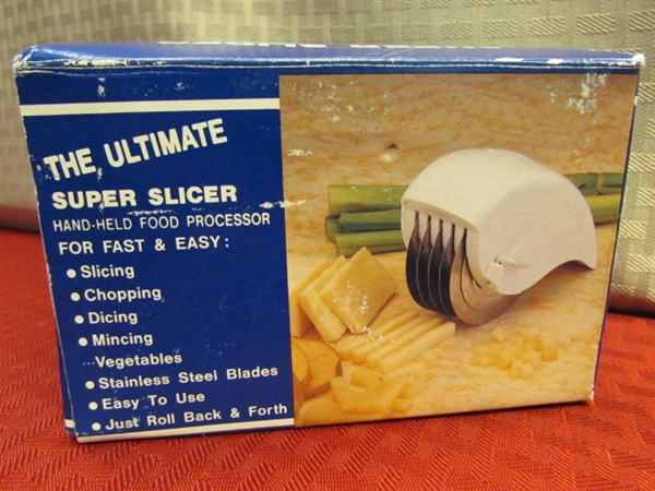 HANDY KITCHEN GADGETS!  BRAUN CITROMATIC JUICER, ULTIMATE SUPER SLICER & GLASS COOK'S THERMOMETER