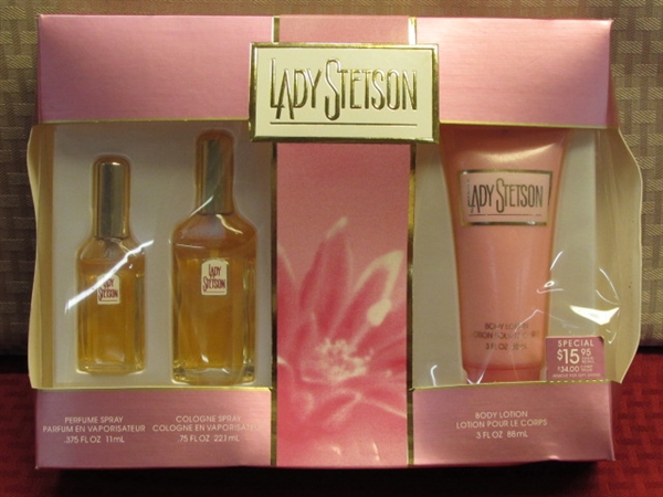 NEW IN BOX VINTAGE COTY LADY STETSON GIFT SET