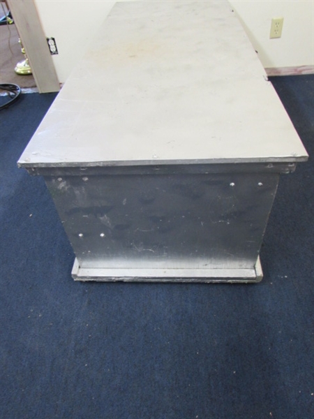 VERY LARGE & WELL MADE STORAGE BOX WITH HUGE HALLOWEEN POTENTIAL.