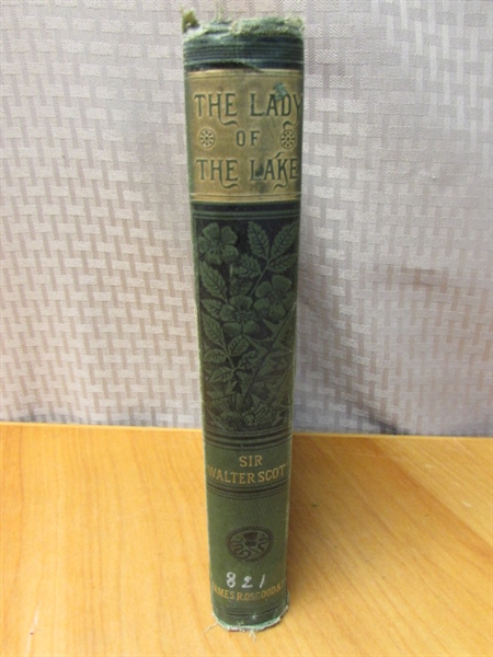 ANTIQUE BOOK WITH HISTORIC LINK TO SISKIYOU COUNTY - LADY OF THE LAKE BY SIR WALTER SCOTT