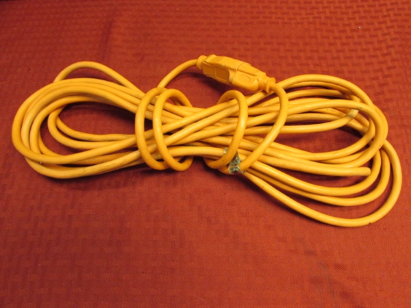 TWO EXTENSION CORDS SUITABLE FOR OUTDOOR USE
