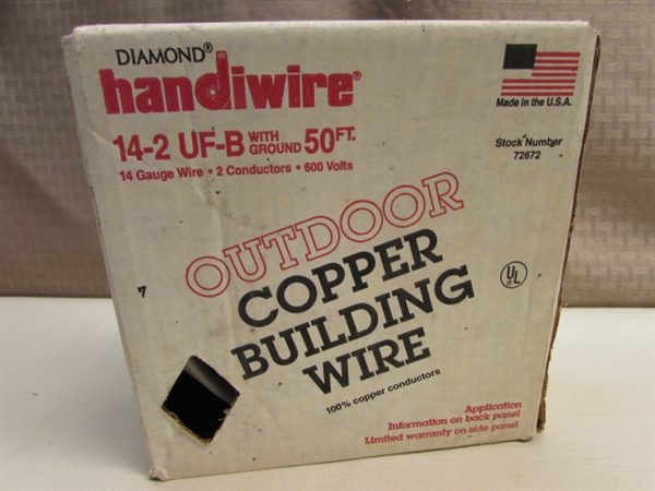 TWO BOXES INDOOR/OUTDOOR COPPER WIRE & HANDY STUBBY LIGHT W/25' CORD