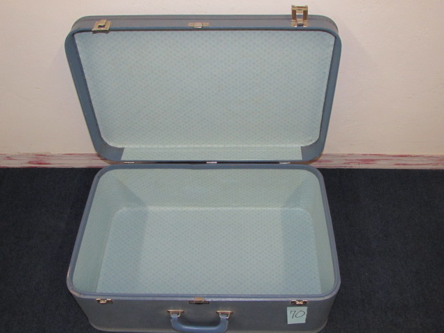 baby blue suitcase