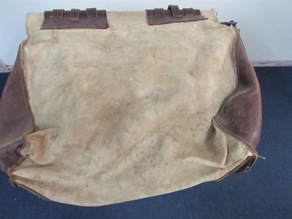 CANVAS AND LEATHER SADDLE PANNIERS & A BIOGRAPHY  OF A FAMOUS MULE PACKER