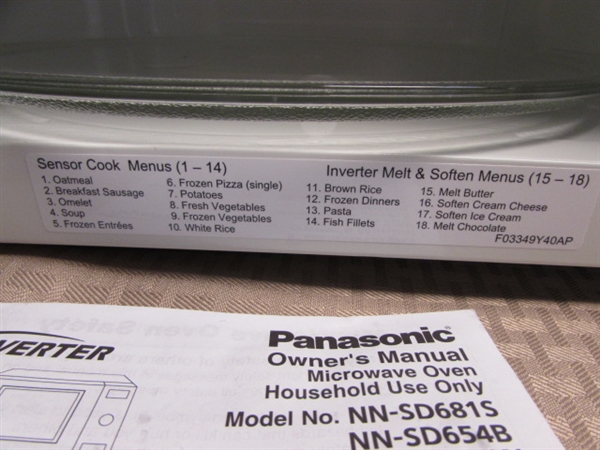 RELATIVELY NEW PANASONIC INVERTER MICROWAVE WITH CAROUSEL