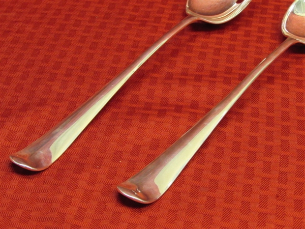 GERITY GEORGIAN SILVER PLATED SERVING SPOON & FORK