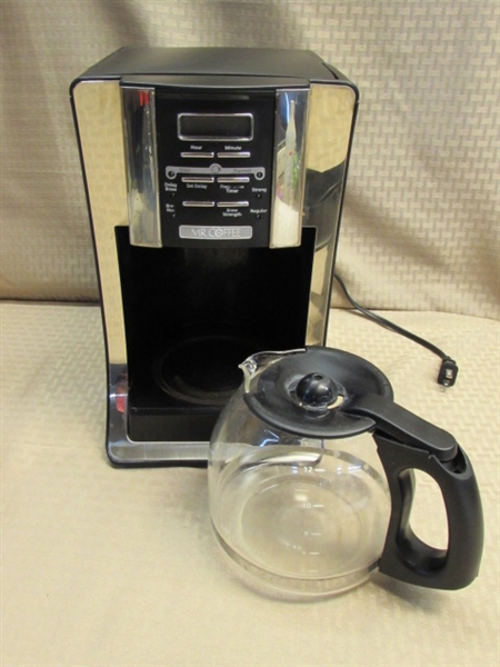 COFFEE TIME!  NICE MR. COFFEE PROGRAMMABLE 12 CUP COFFEE MAKER, CLOCK & 2 CUTE MUGS