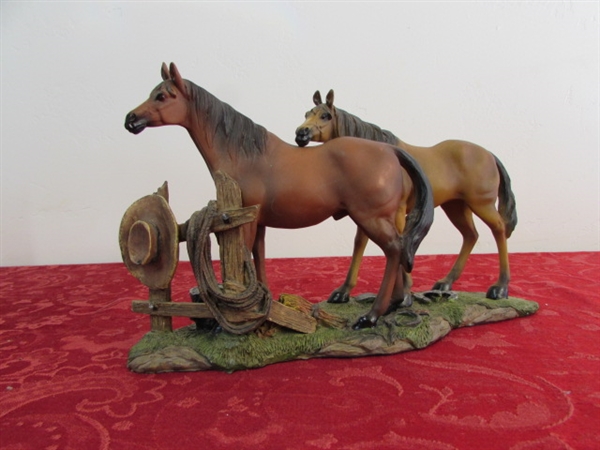 A GORGEOUS HORSE STATUE & TWO GREAT PUZZELS