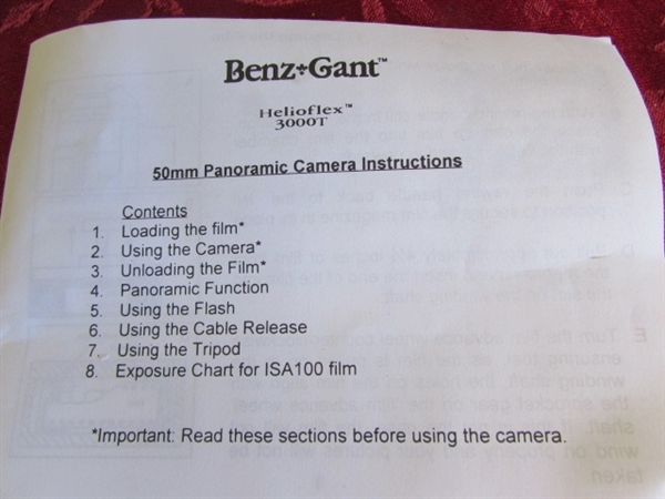 STILL PACKAGED IN ITS ORIGINAL PACKAGING BENZ GANT PANORAMIC CAMERA WITH STAND & MORE