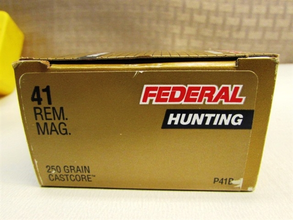 TWO BOXES OF 41 MAGNUM SHELLS