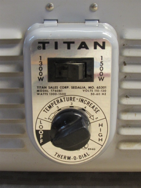 TAKE THE CHILL OFF WITH THIS TITAN PORTABLE  HEATER