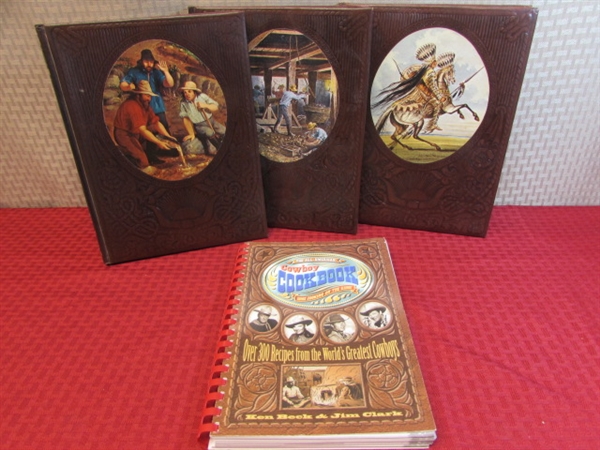 THREE TIME LIFE BOOKS FROM THE SERIES THE OLD WEST & A GREAT COWBOY COOKBOOK 