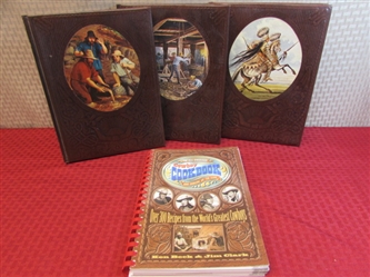 THREE TIME LIFE BOOKS FROM THE SERIES "THE OLD WEST" & A GREAT COWBOY COOKBOOK 