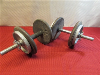 CAST METAL DUMBELL WEIGHTS