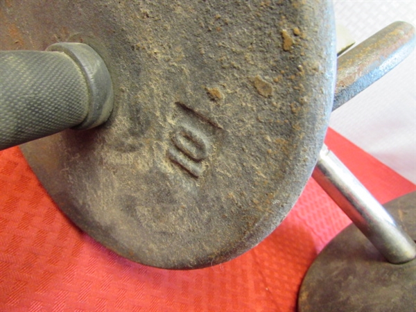 CAST METAL DUMBELL WEIGHTS