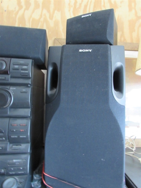 SONY COMPACT HI-FI STEREO SYSTEM WITH 5 SPEAKER SURROUND SOUND!
