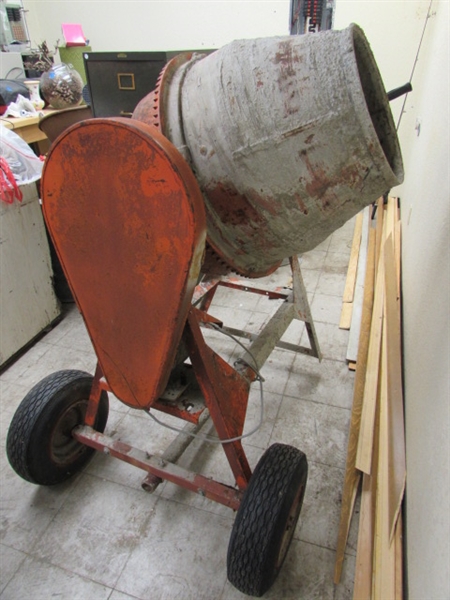 TOW BEHIND ELECTRIC CEMENT MIXER WITH EMERSON MOTOR