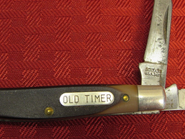 VINTAGE SCHRADE 340T OLD TIMER 3 BLADE POCKET KNIFE