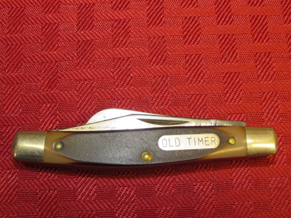 VINTAGE SCHRADE 340T OLD TIMER 3 BLADE POCKET KNIFE