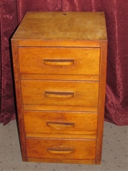 ROUGH N READY SMALL 4 DRAWER DRESSER- TO HOLD YOUR TOOLS, CRAFTS SUPPLIES OR FOR A COAT OF CHALK PAINT.  