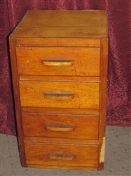 ROUGH N READY SMALL  4 DRAWER DRESSER #2- GREAT FOR TOOLS, CRAFTS OR A LITTLE CHALK PAINT TLC