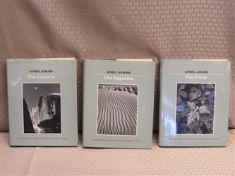 ANSEL ADAMS PHOTOGRAPHIC TRILOGY "THE CAMERA", "THE NEGATIVE" & "THE PRINT"