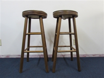 TWO RANCH STYLE BAR STOOLS