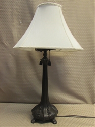 ELEGANT BAROQUE STYLE TWO BULB TABLE LAMP