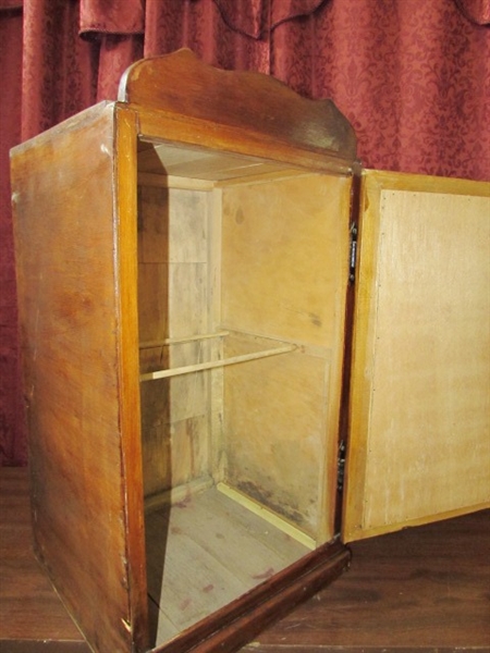 AWESOME WOOD APOTHECARY MEDICINE CABINET WITH A MIRROR