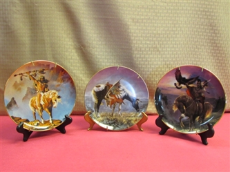 NIGHTSHADOW A SIOUX WAR PONY & SPIRTS OF THE EAST & SOUTH WINDS COLLECTIBLE LIMITED EDITION PLATES