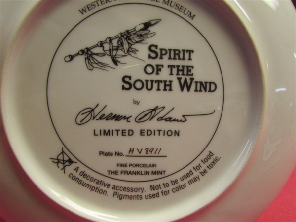 NIGHTSHADOW A SIOUX WAR PONY & SPIRTS OF THE EAST & SOUTH WINDS COLLECTIBLE LIMITED EDITION PLATES