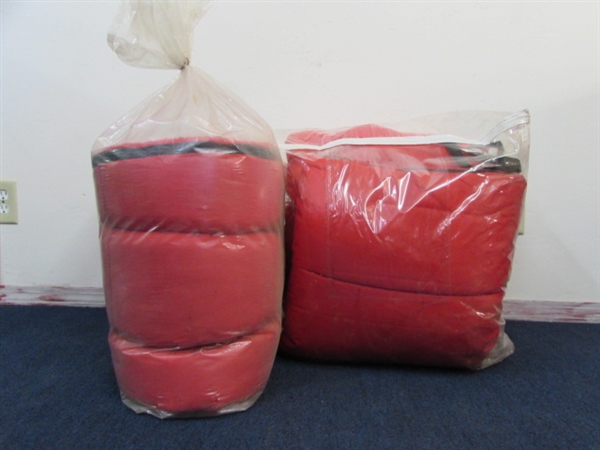 TWO SUPER NICE RED MATCHING SLEEPING BAGS