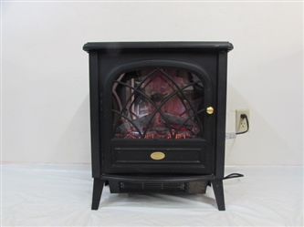 THIS CUTE ELECTROLOG AIR HEATER WILL CREATE HEAT & AMBIANCE WITH ITS ROMANTIC FLAME