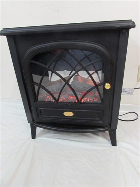THIS CUTE ELECTROLOG AIR HEATER WILL CREATE HEAT & AMBIANCE WITH IT'S ROMANTIC FLAME