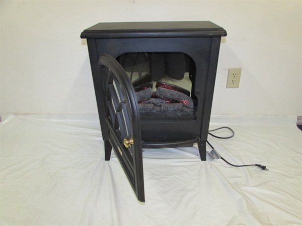 THIS CUTE ELECTROLOG AIR HEATER WILL CREATE HEAT & AMBIANCE WITH IT'S ROMANTIC FLAME