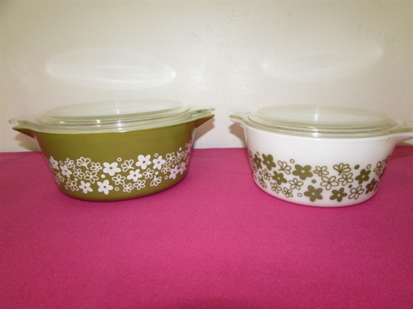 BEAUTIFUL MATCHING DISHES AND BAKE WARE BY CORELL AND PYREX