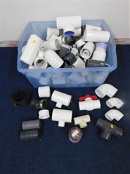 ONE HUGE LOT OF ASSORTED 2" PVC CONNECTORS & MORE