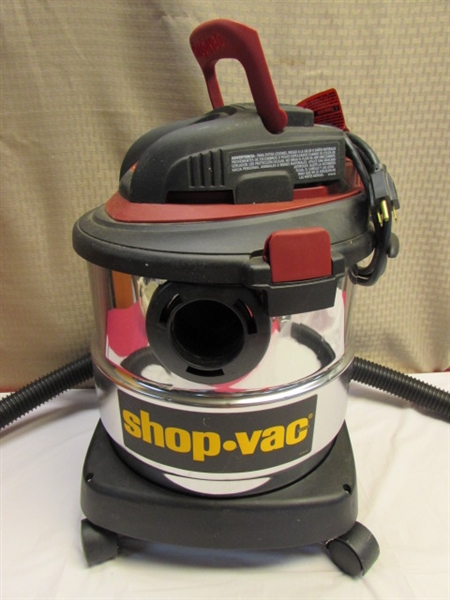 POWERFUL STAINLESS STEEL 5 GALLON WET/DRY SHOP VAC/BLOWER