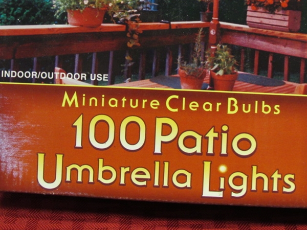 LIGHT UP THE PATIO WITH THESE PATIO UMBRELLA LIGHTS